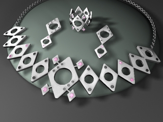 Juego de plata, diseño por computación, Escuela de joyería, arte y diseño CADJ ®